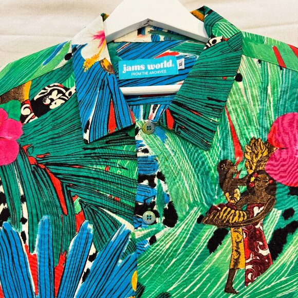 JAMS WORLD Aloha Hawaiian Short Sleeve Shirt Tropicala XL NWT - Picture 3 of 8
